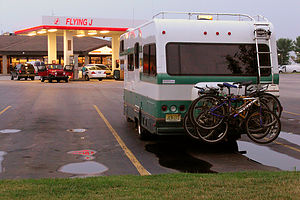 Lazy Daze camping in Flying J lot