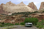 Lazy Daze on road through Capitol Reef