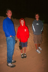 Dad and Young in Cave