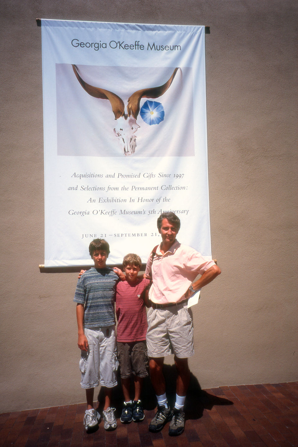 Herb and the boys at the Georgia O'Keefe Museum