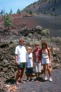 Family Hiking Lava Flow Nature Trail