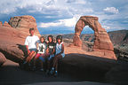 Family at Delicate Arch