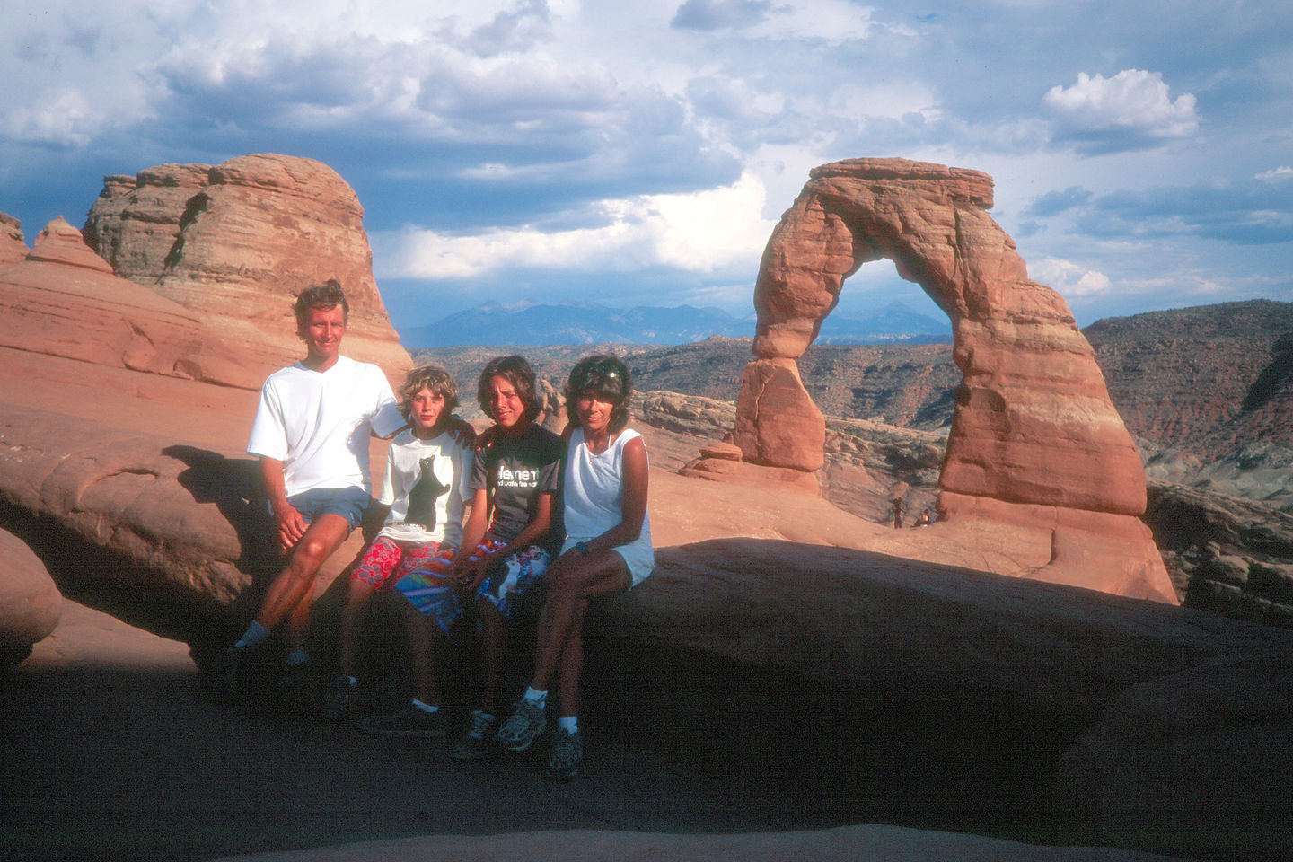 Family at Delicate Arch