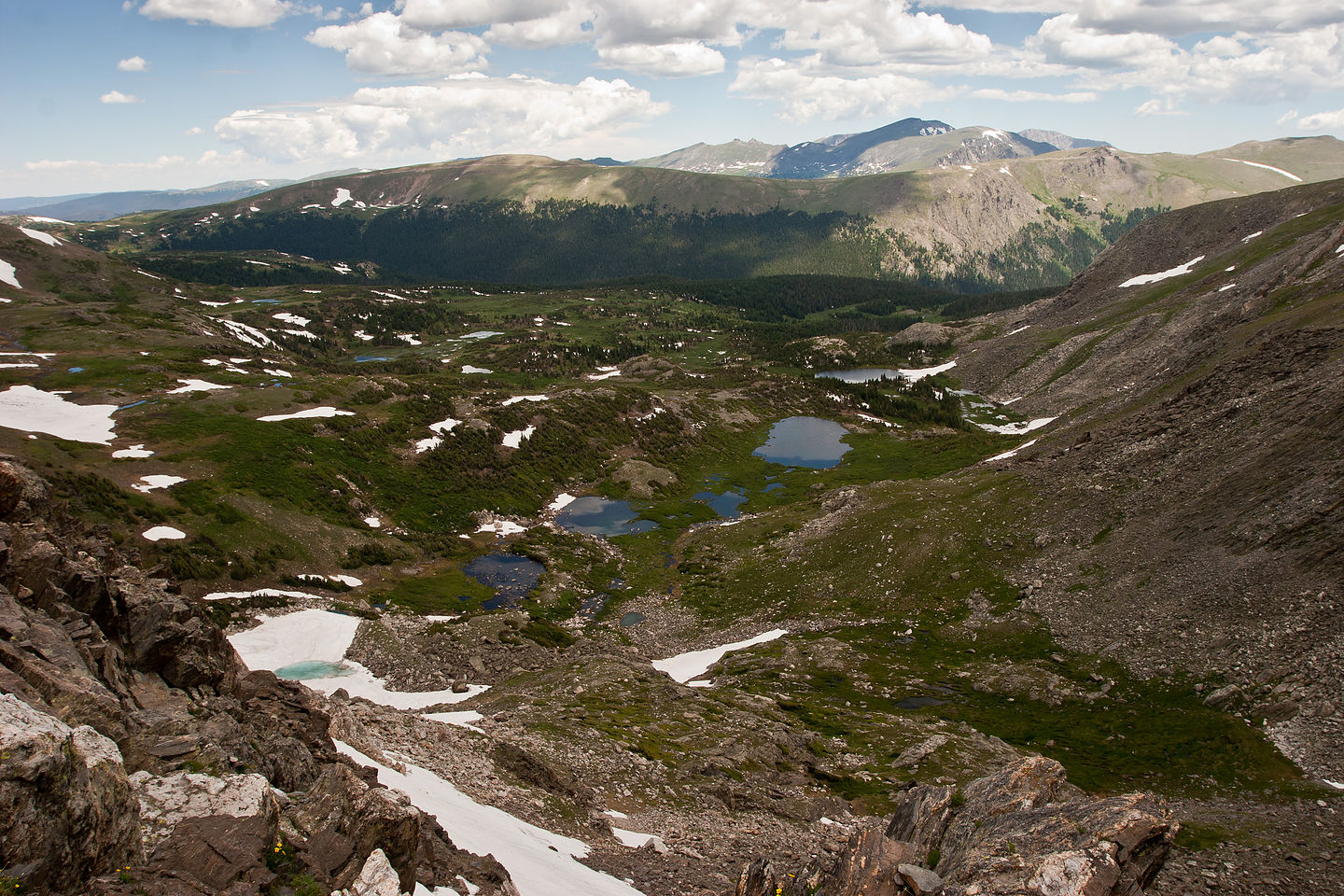 Gorge Lakes view on route to Mt. Ida