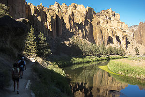 Herb and Lolo Hiking at Smith Rock - TJG