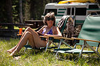 Lolo relaxing at Mazama Campground