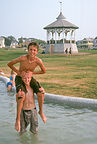Boys playing in Ocean Park