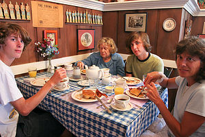 Family and Aggy at Edgartown Inn Breakfast