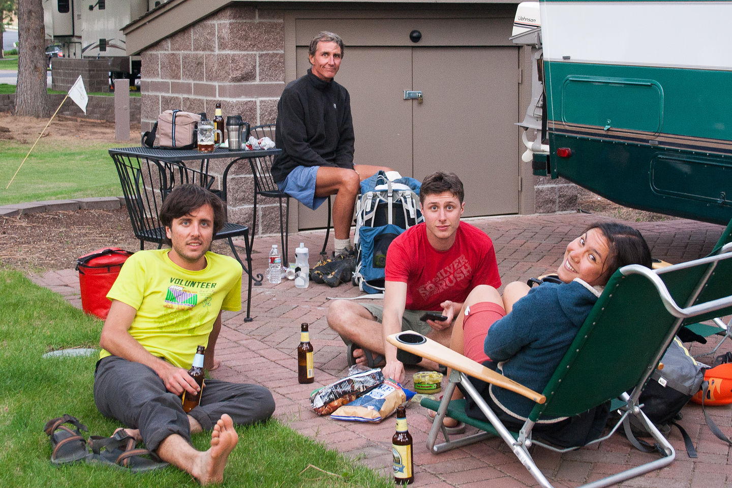 Post Climbing Beers at Crown Villa RV Resort