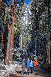 Family with Yosemite Falls
