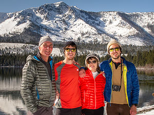 Happy Family after XC skiing to Fallen Leaf Lake