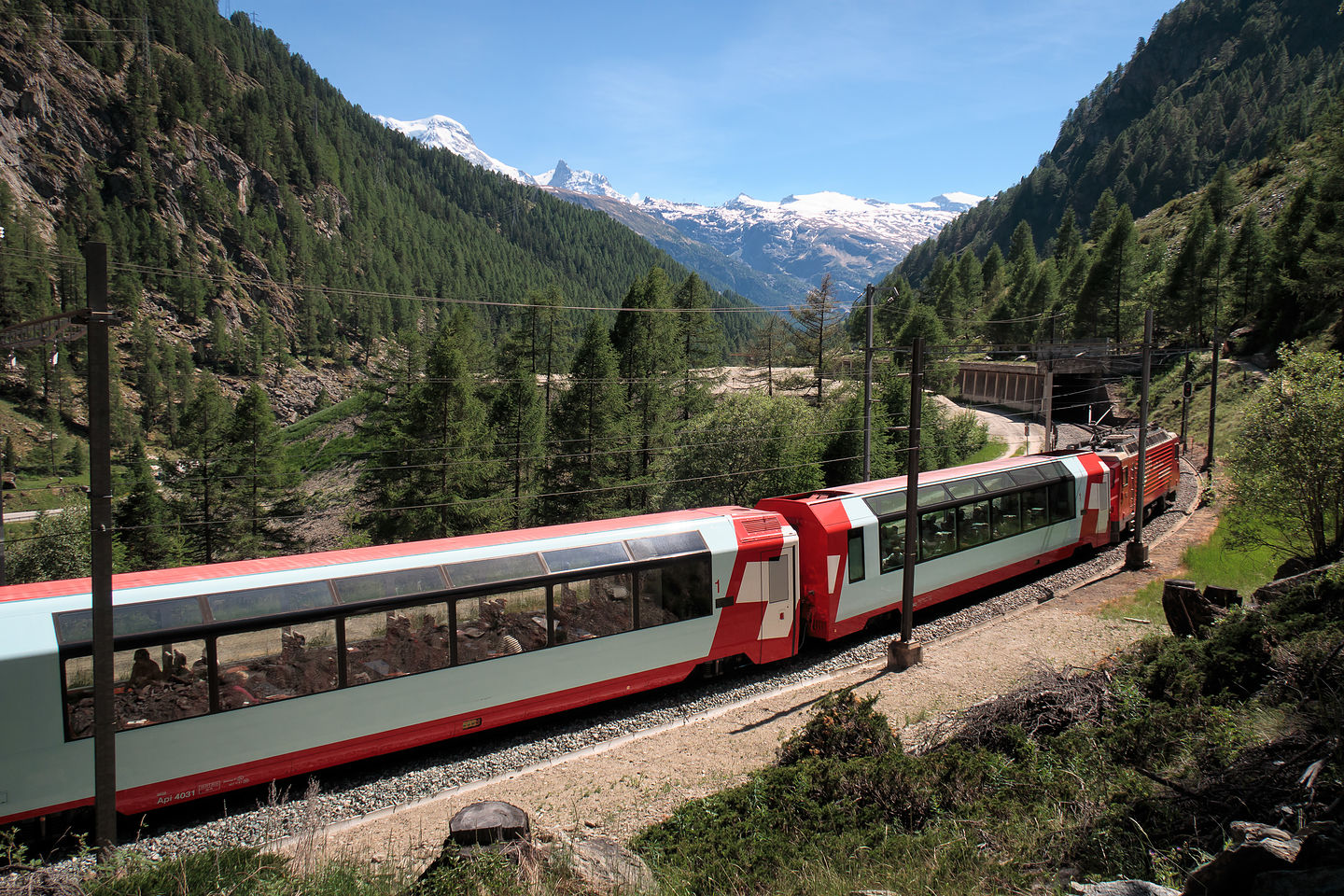 Swiss train to Zermatt