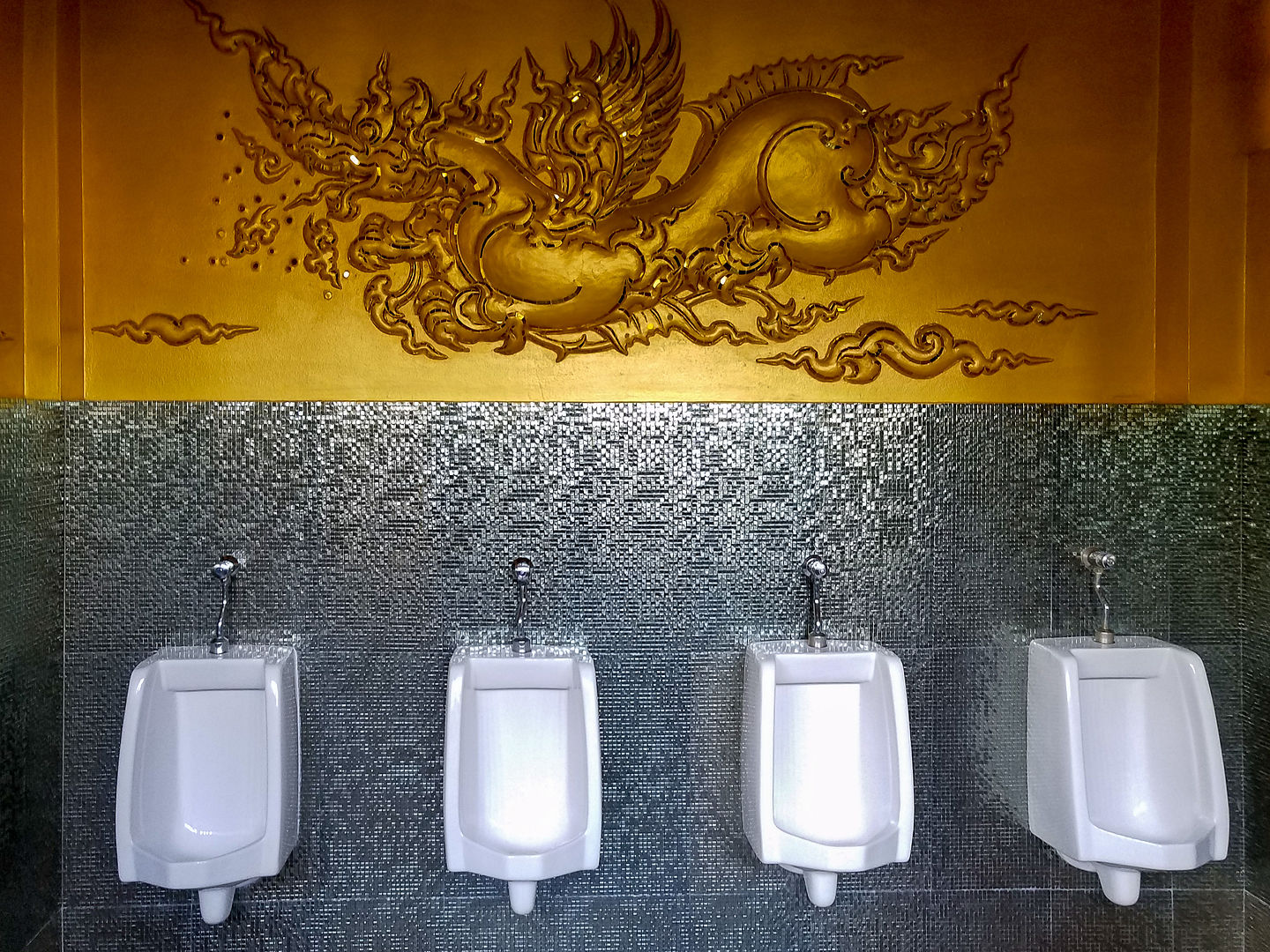 Fancy urinals at the White Temple