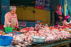 Chicken (with flies) at the Myanmar market