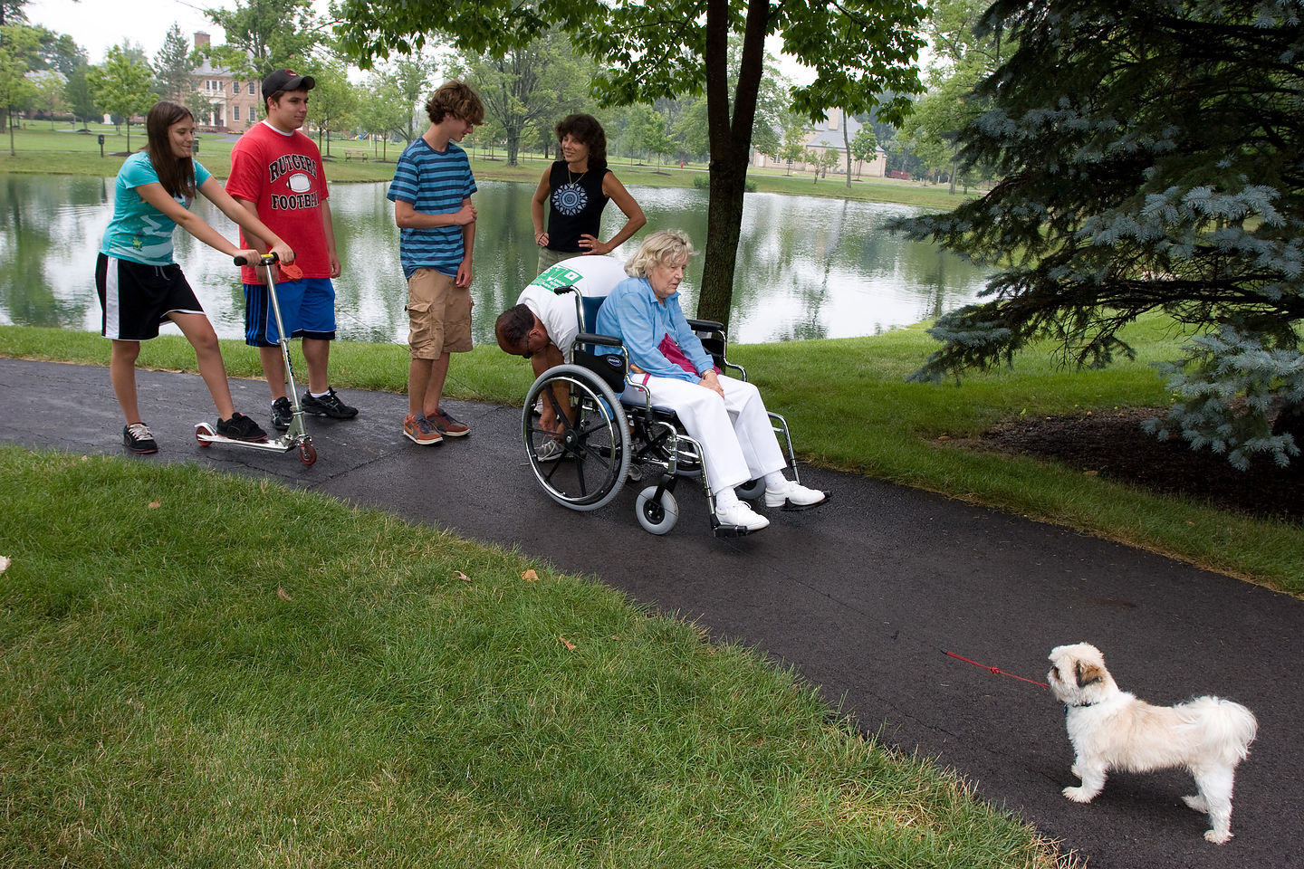 Taking Muffin for a stroll in the park