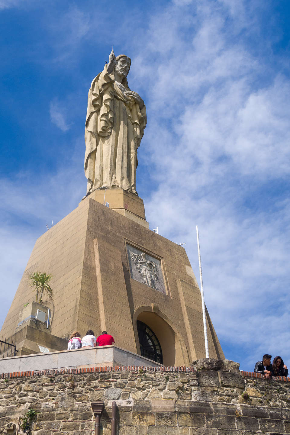 40-foot Jesus statue atop Mount Urgull