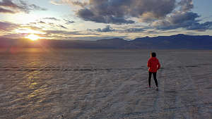 Sunset over the playa