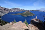 View of Crater Lake and Wizard Island from the Discovery Point Trail