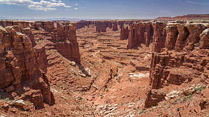 Monument Basin and the "white caps" of the White Rim Trail