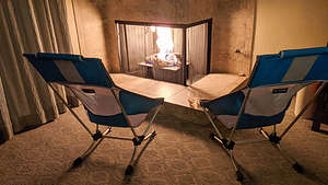 Our cozy fireplace at the Carmel Bay View Inn