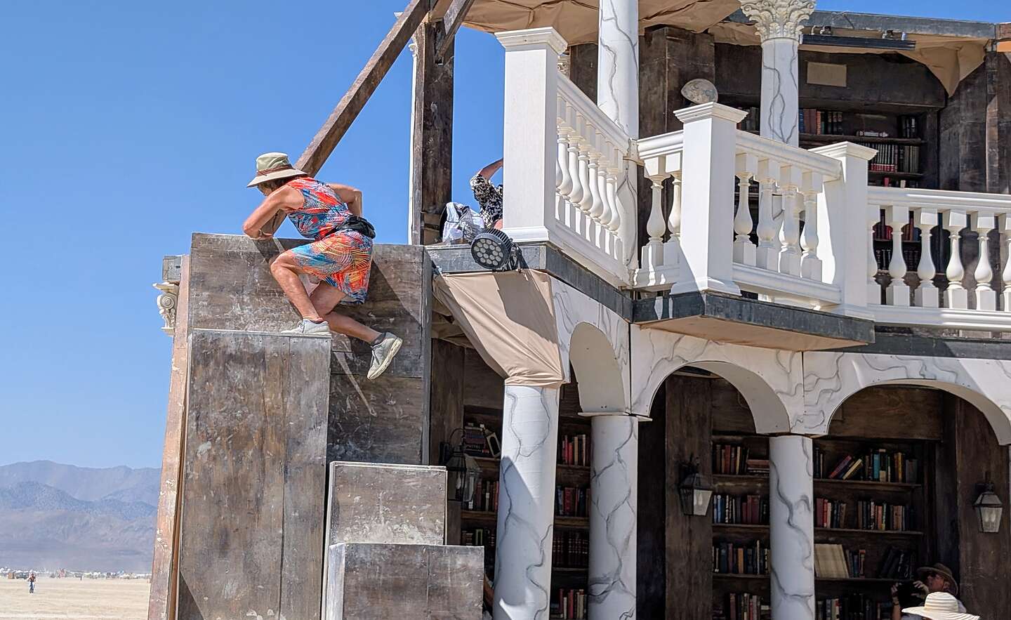 Me climbing up to the 2nd story Me climbing up to the 2nd story
