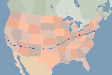 Bringing Boat West route map