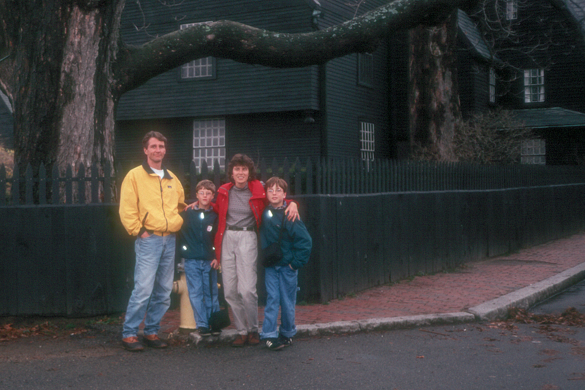 Family in front of House of 7 Gables Family in front of House of 7 Gables