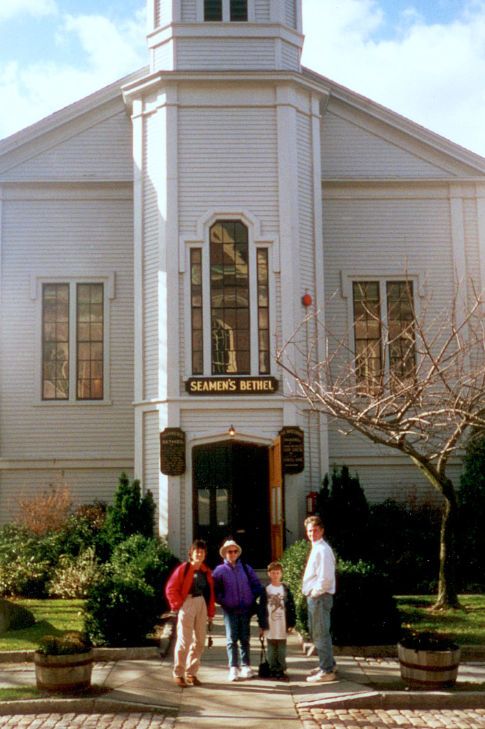 Andrew's photo of gang in front of Seamen's Bethel Andrew's photo of gang in front of Seamen's Bethel