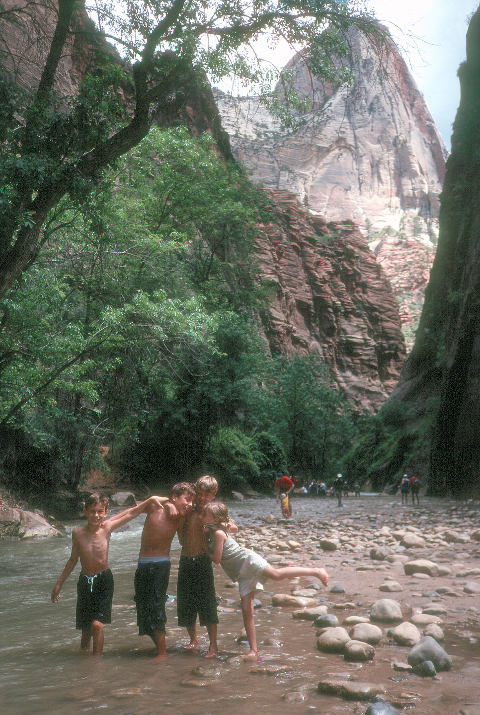 Kids playing in the Narrows Kids playing in the Narrows