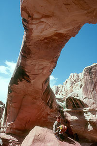 Andrew under Hickman Natural Bridge