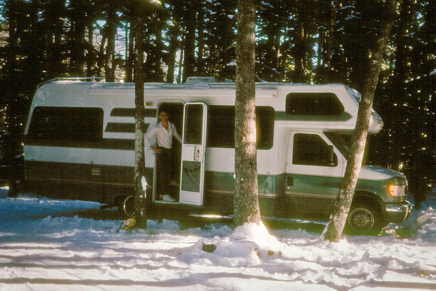 Herb with Lazy Daze in Maine winter