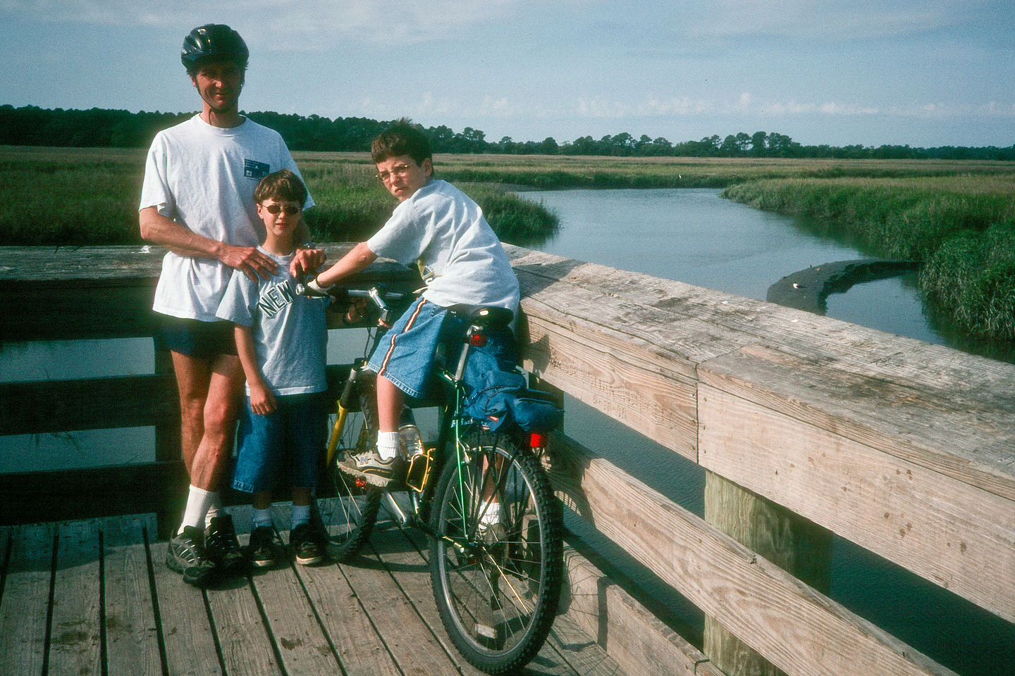 Herb with boys biking Herb with boys biking
