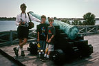 Herb and boys at Castillo de San Marcos