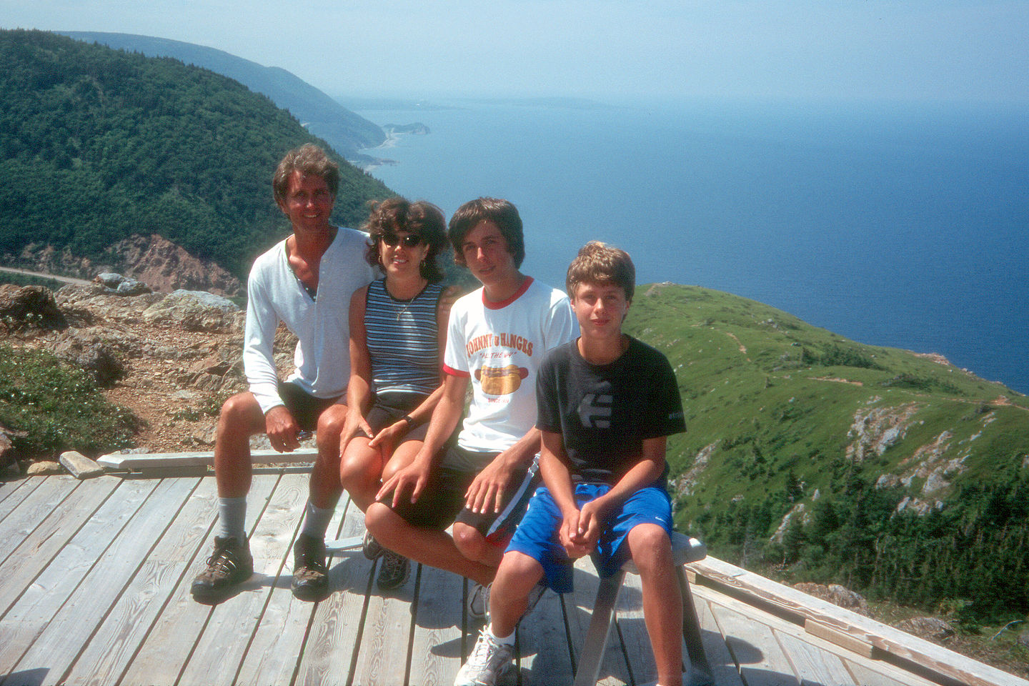 Family at end of Skyline Trail Family at end of Skyline Trail
