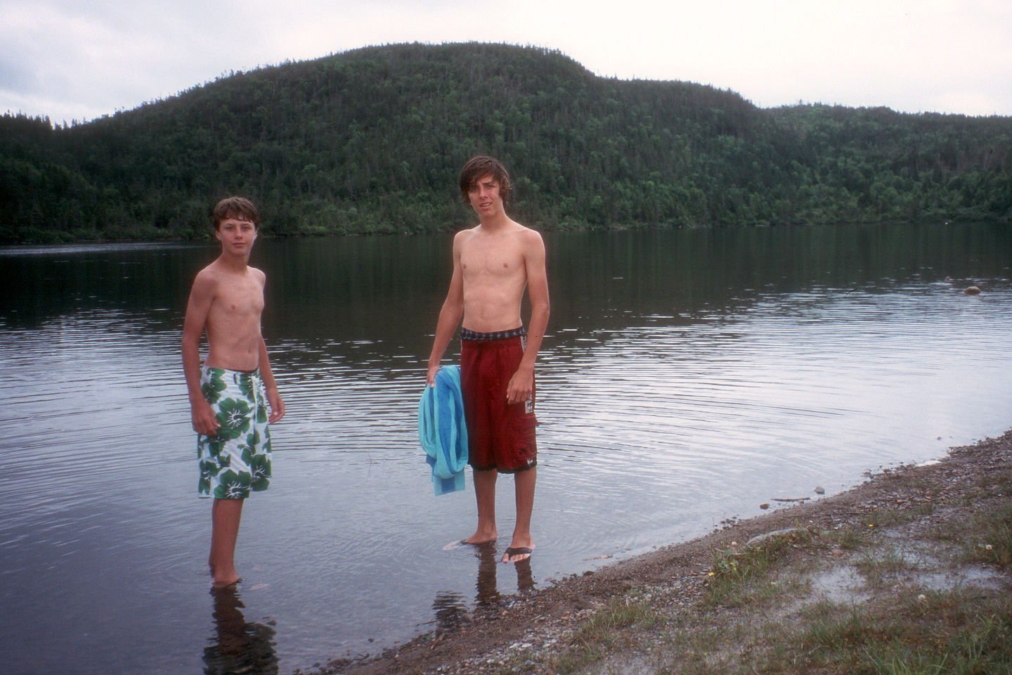 Boys first Newfoundland swim Boys first Newfoundland swim