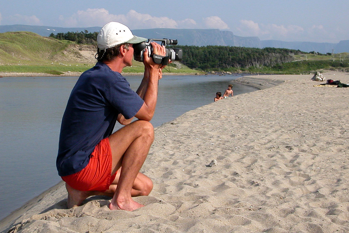 Herb the videographer at Broom Point Herb the videographer at Broom Point
