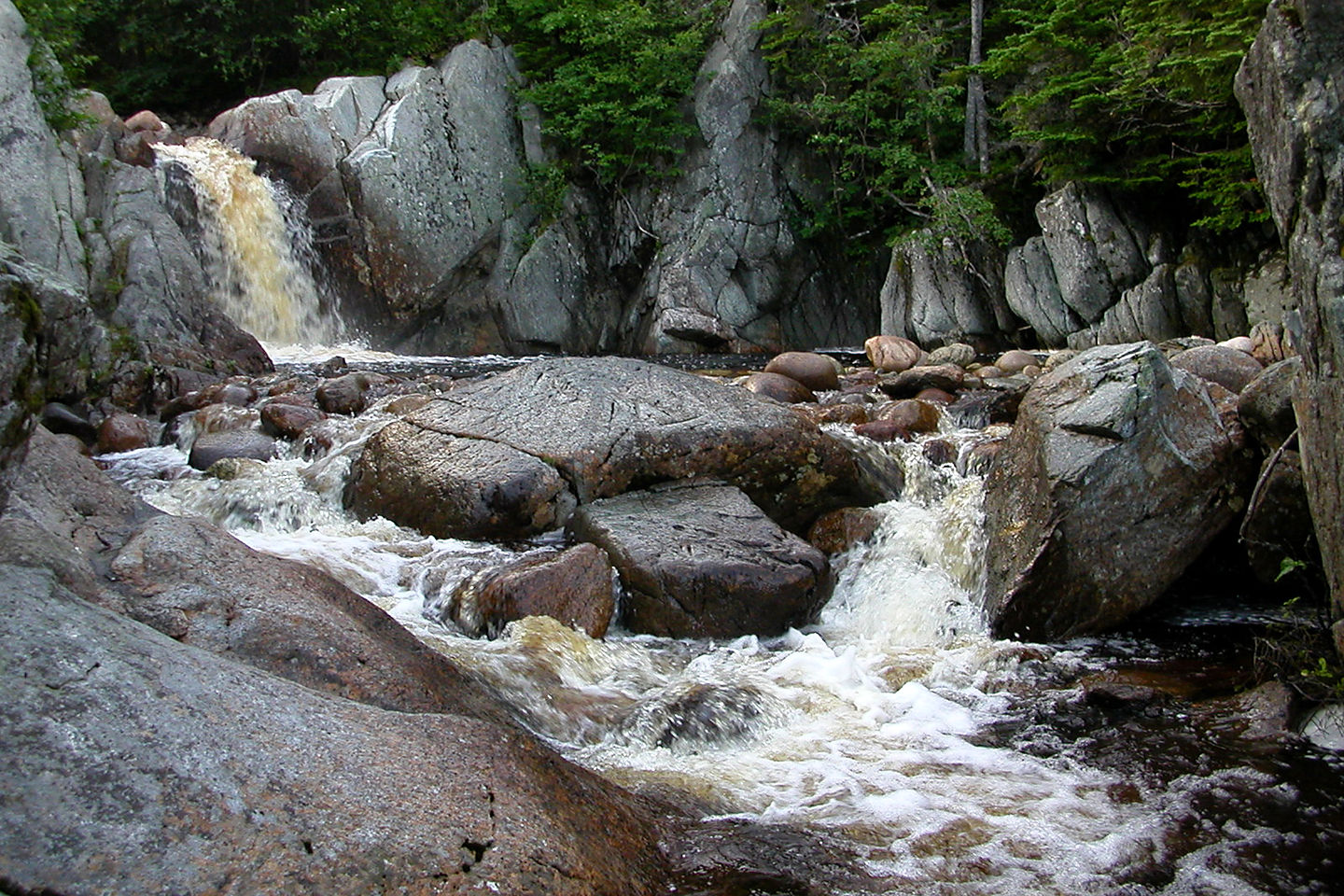 Waterfalls in campground Waterfalls in campground
