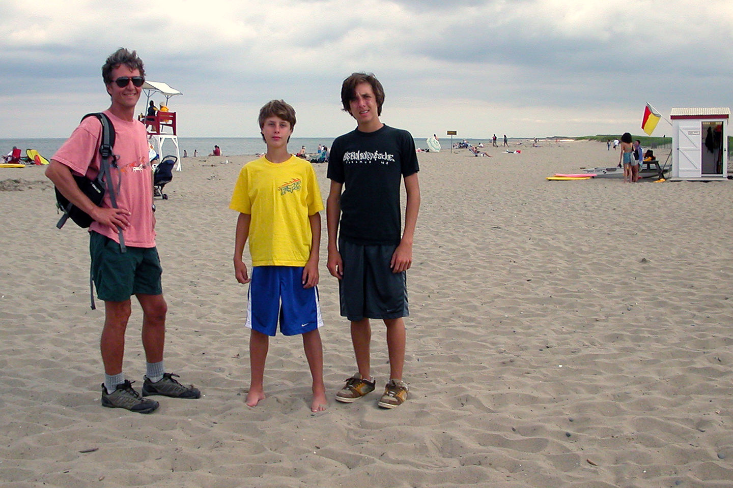 Herb and the boys at Kelly's Beach