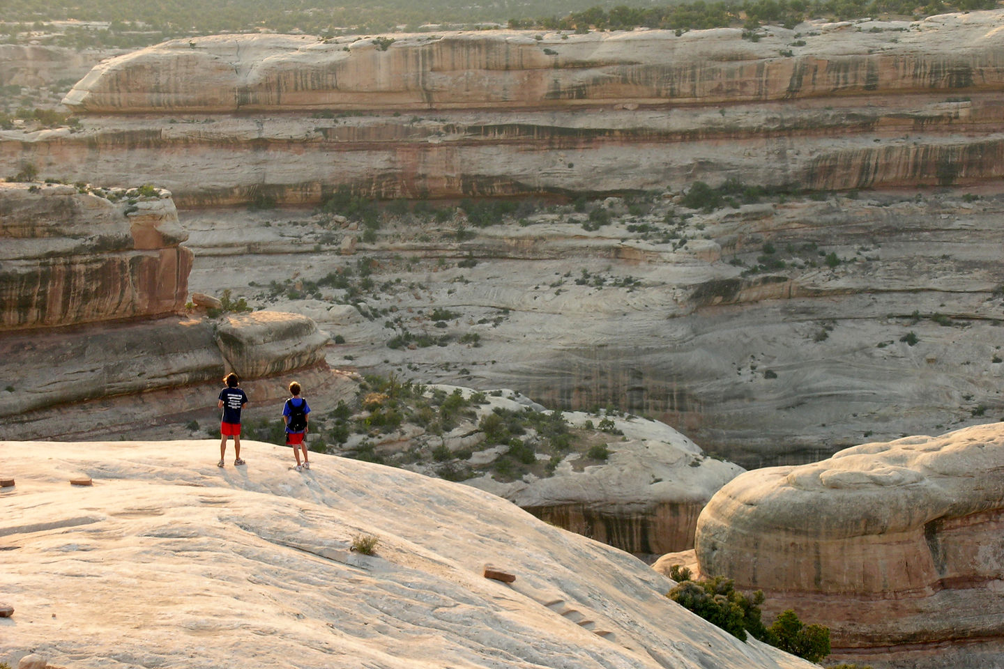 Boys on Sipapu Bridge Hike Boys on Sipapu Bridge Hike