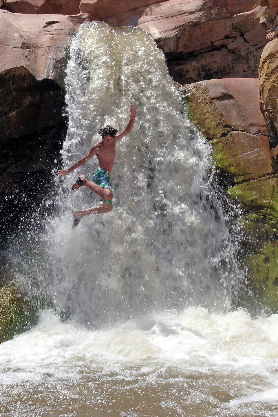 Tommy getting waterfall big air