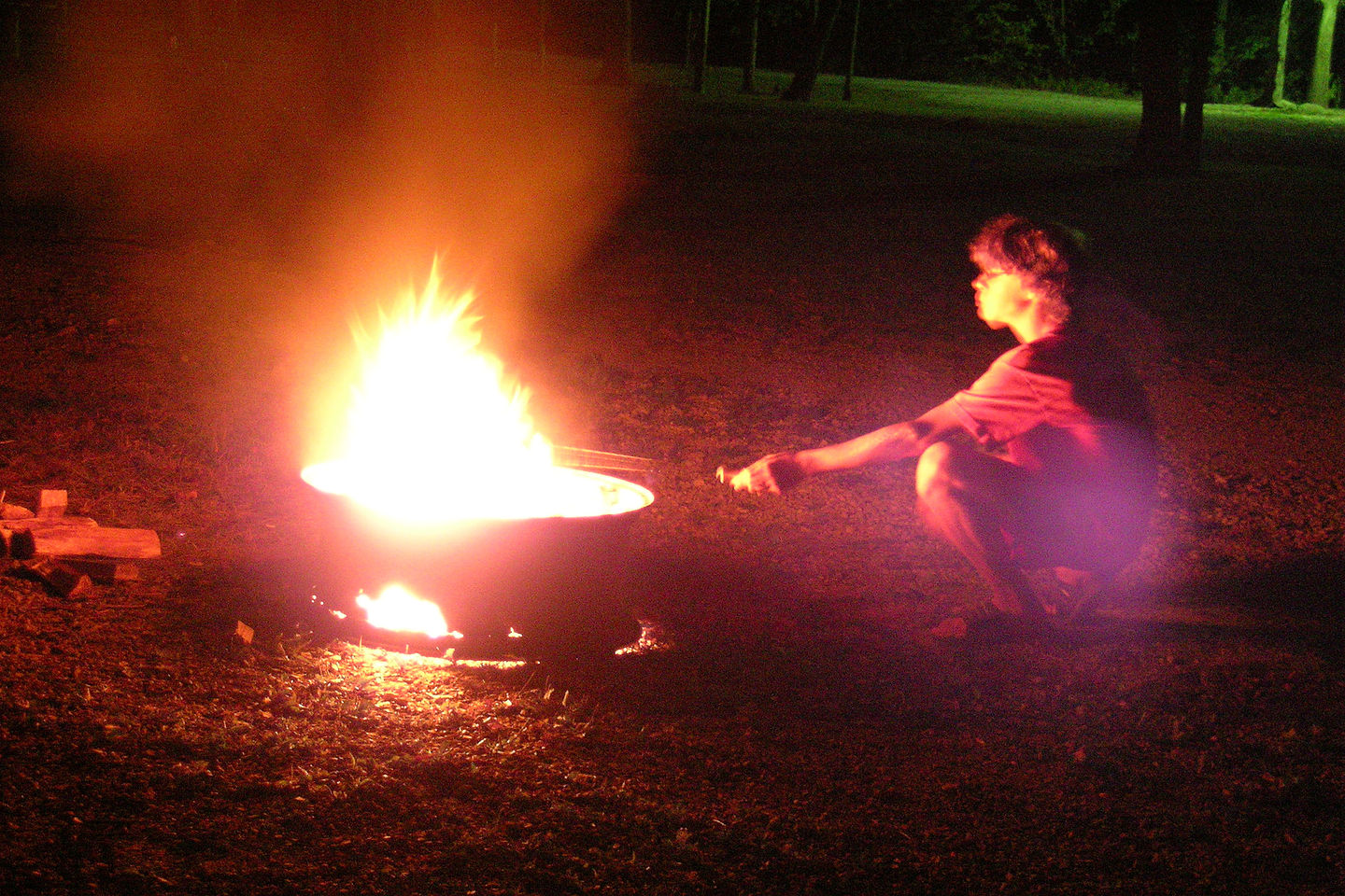 Tommy charring marshmallows Tommy charring marshmallows