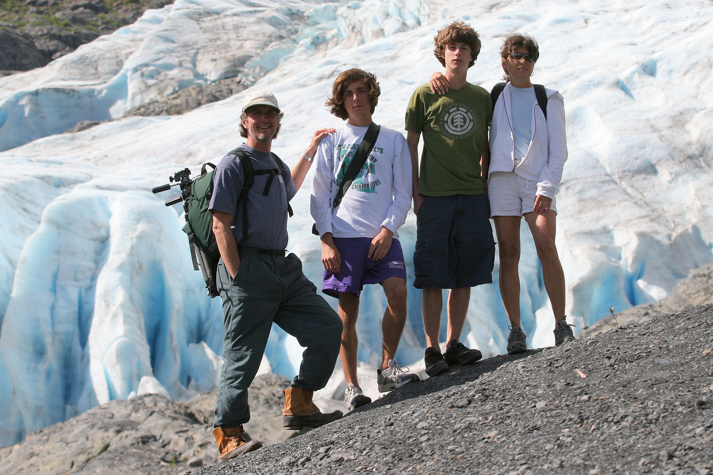 Family at Exit Glacier Family at Exit Glacier