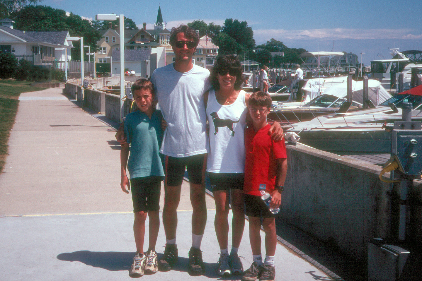 Family along the docks on Mackinac Island Family along the docks on Mackinac Island