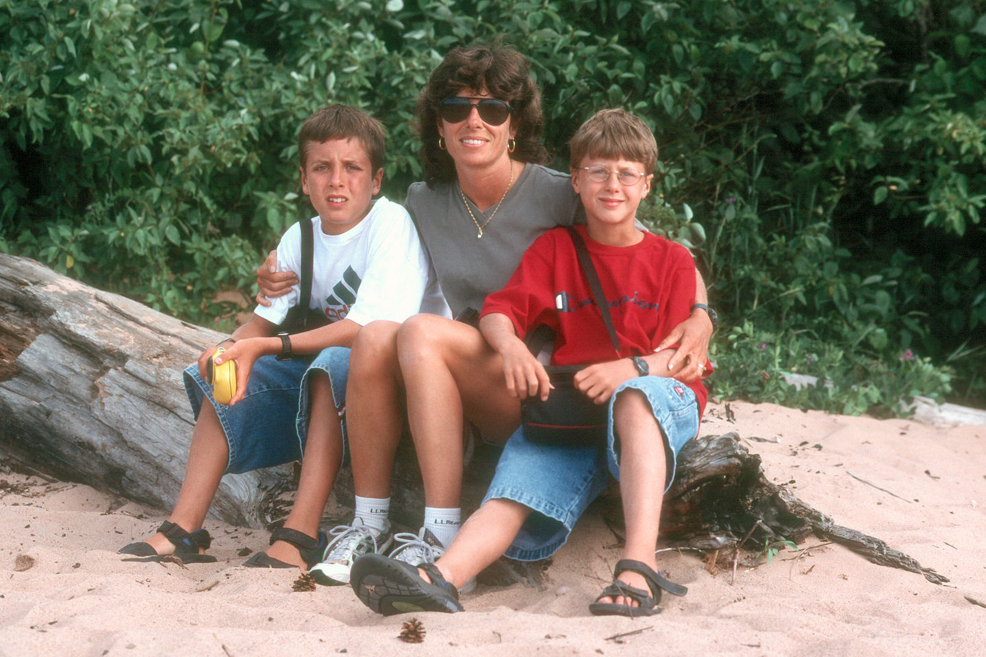 Lolo and the boys at the beach