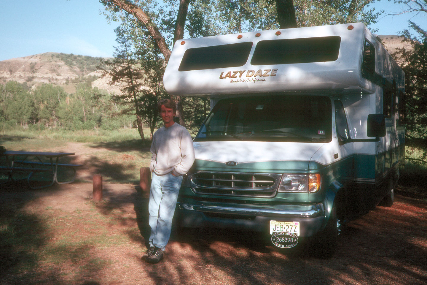 Herb and his Lazy Daze in Cottonwood Campground Herb and his Lazy Daze in Cottonwood Campground
