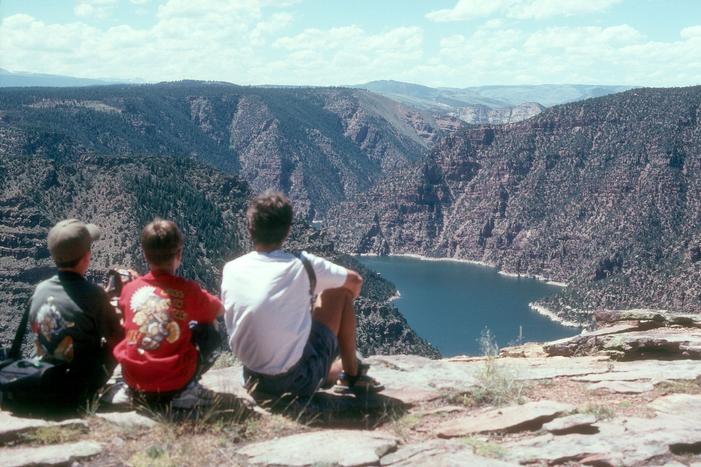 Herb and boys at Red Canyon Overlook Herb and boys at Red Canyon Overlook