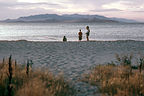 Lolo and boys on campground beach