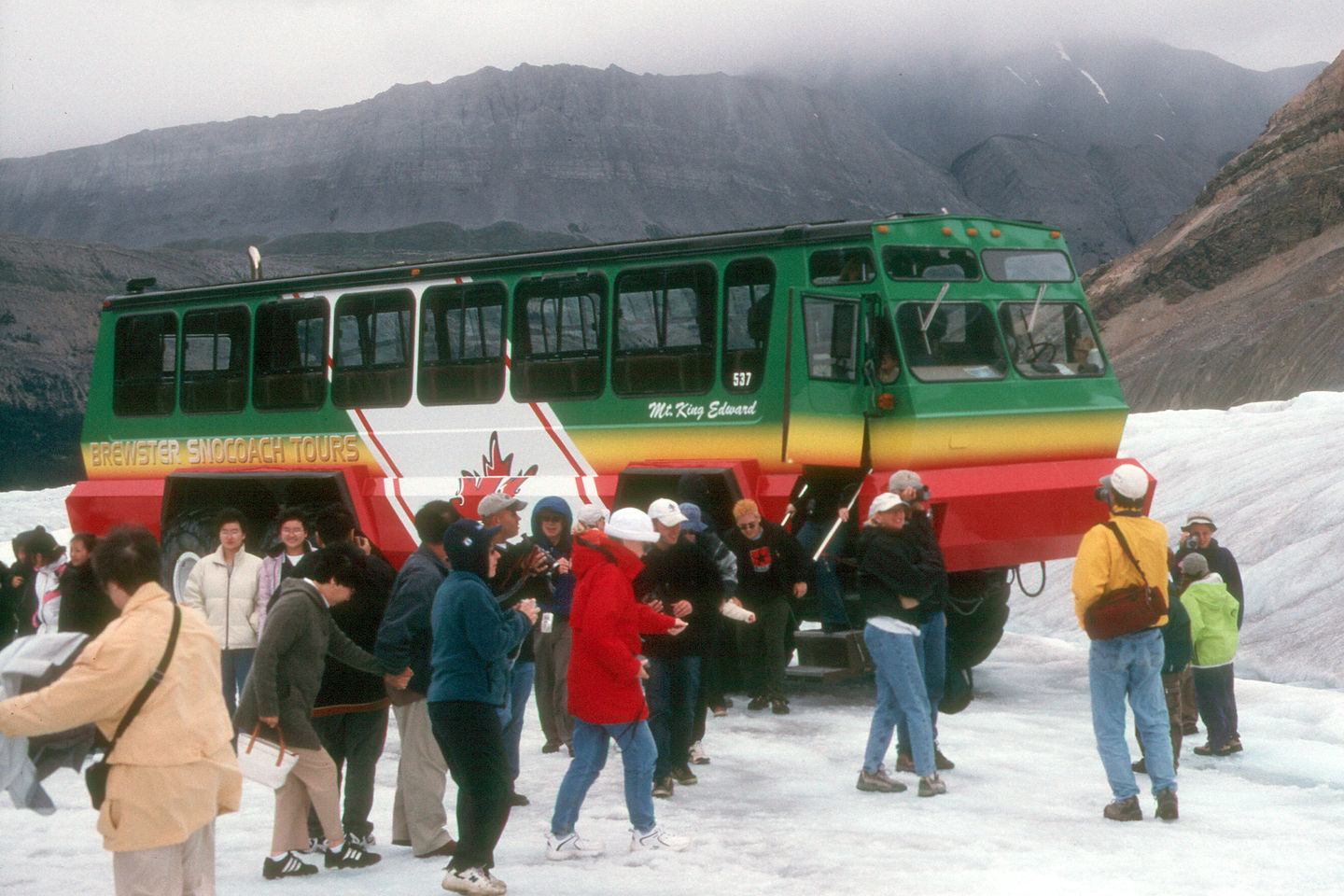 Brewster Snocoach on Athabasca Glacier Brewster Snocoach on Athabasca Glacier