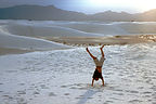 Andrew doing handstand on dunes