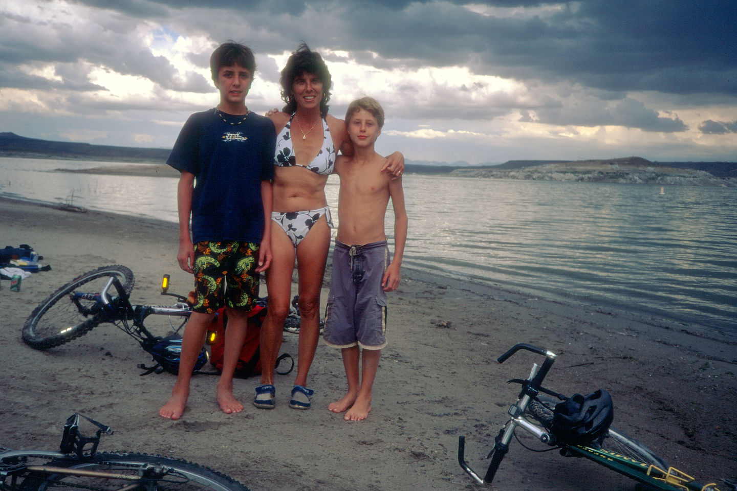 Lolo and boys at Elephant Butte Lolo and boys at Elephant Butte